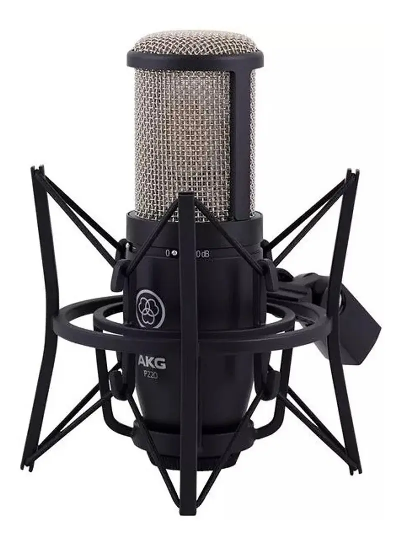 Microfone condensador AKG P420 com aranha